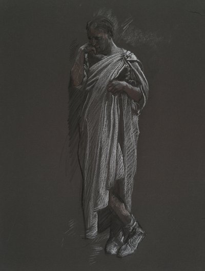 Figurální studie pro od Edwin Austin Abbey
