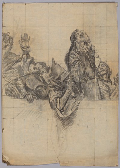 Figurální studie pro od Edwin Austin Abbey