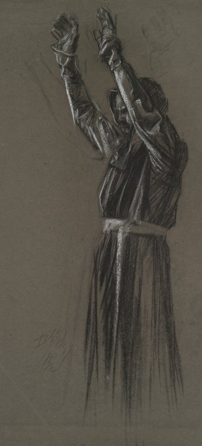 Figurální studie pro od Edwin Austin Abbey