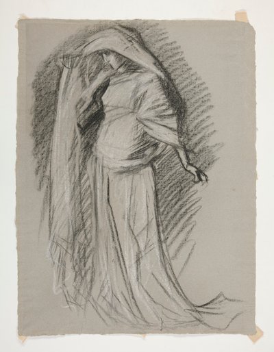 Figurální studie pro Castle of the Maidens z The Quest of the Holy Grail (série patnácti obrazů pro Boston Public Library, dokončena v roce 1901) od Edwin Austin Abbey