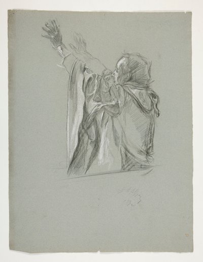 Figurální studie pro krále Artuše od Edwin Austin Abbey