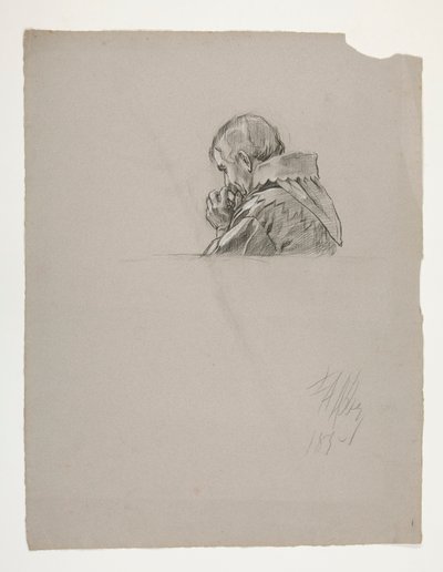 Figurální studie pro krále Artuše od Edwin Austin Abbey