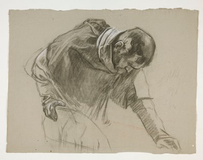 Figurální studie pro krále Artuše od Edwin Austin Abbey