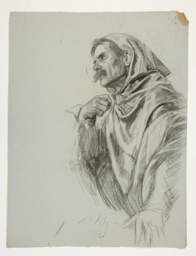 Figurální studie pro krále Artuše od Edwin Austin Abbey