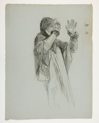 Figurální studie pro krále Artuše od Edwin Austin Abbey