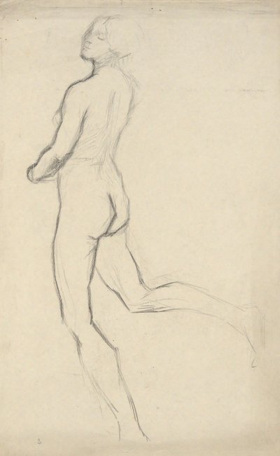 Figurální studie pro The Hours (15:00) - nástěnná výzdoba v budově State Capitol v Harrisburgu v Pensylvánii, 1902-1911 (dokončil John Singer Sargent) od Edwin Austin Abbey