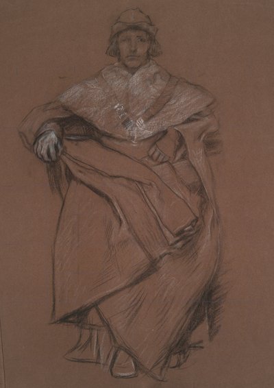 Figurální studie pro The Royal Exchange od Edwin Austin Abbey
