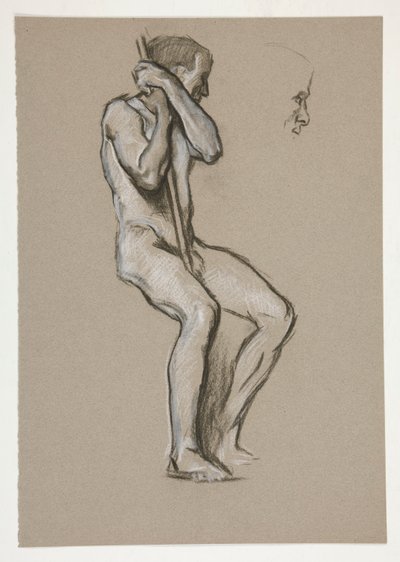 Figurální studie pro The Spirit of Vulcan, Genius of the Workers in Iron and Steel, Capitol Rotunda, Harrisburg, Pennsylvania od Edwin Austin Abbey