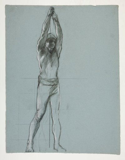 Figurální studie pro The Spirit of Vulcan, Genius of the Workers in Iron and Steel, Capitol Rotunda, Harrisburg, Pennsylvania od Edwin Austin Abbey