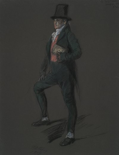 Figurální studie pro postavu Dr. Caspera Wistala v od Edwin Austin Abbey