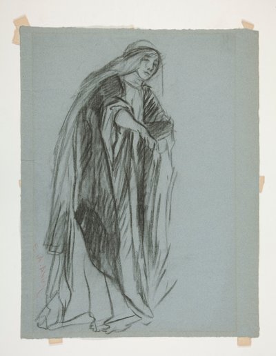 Figurální studie pro Castle of the Maidens(?), z The Quest of the Holy Grail (série patnácti obrazů pro Boston Public Library, dokončena v roce 1901) od Edwin Austin Abbey