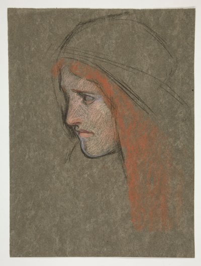 Hlava Cordelie od krále Leara od Edwin Austin Abbey