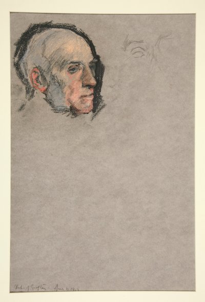 Hlava muže, portrét Korunovace Edwarda VII od Edwin Austin Abbey