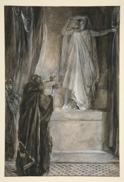 Hermiona - Akt V, Scéna III, Zima od Edwin Austin Abbey