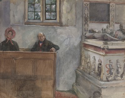 V kostele od Edwin Austin Abbey