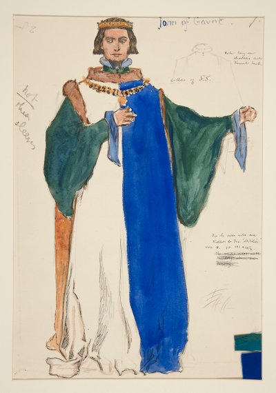 John of Gaunt, skica kostýmu pro Henryho Irvinga od Edwin Austin Abbey