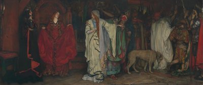 Král Lear, dějství I, scéna I, 1898. od Edwin Austin Abbey