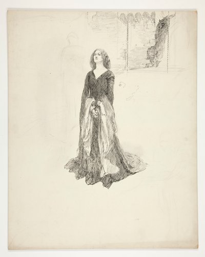 Dáma se sepjatýma rukama, od krále Richarda II od Edwin Austin Abbey