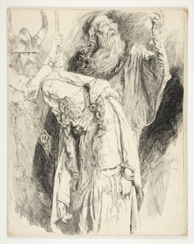 Lear s Cordelií mrtvou v náručí, dějství V, scéna iii, král Lear od Edwin Austin Abbey