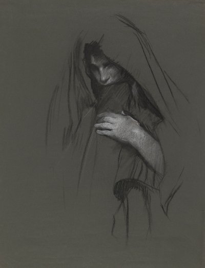Marie, Kleofášova manželka, studie pro Tři Marie od Edwin Austin Abbey