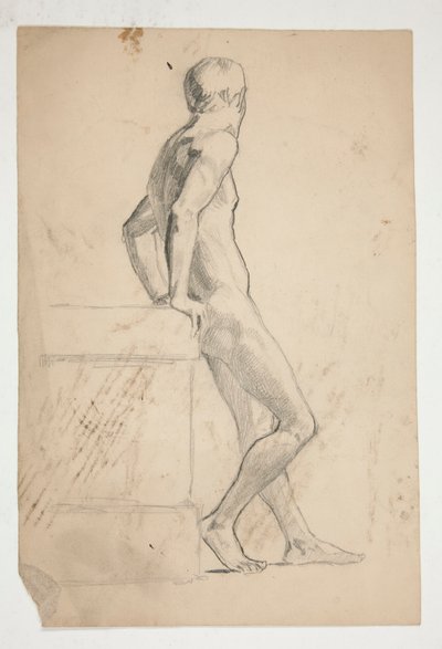 Studium nahé mužské postavy, třída života od Edwin Austin Abbey