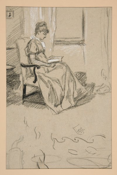 Portrét paní Abbey, čtení od Edwin Austin Abbey