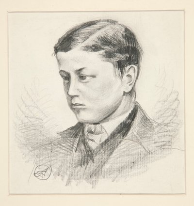 Portrét neznámého mladého chlapce od Edwin Austin Abbey