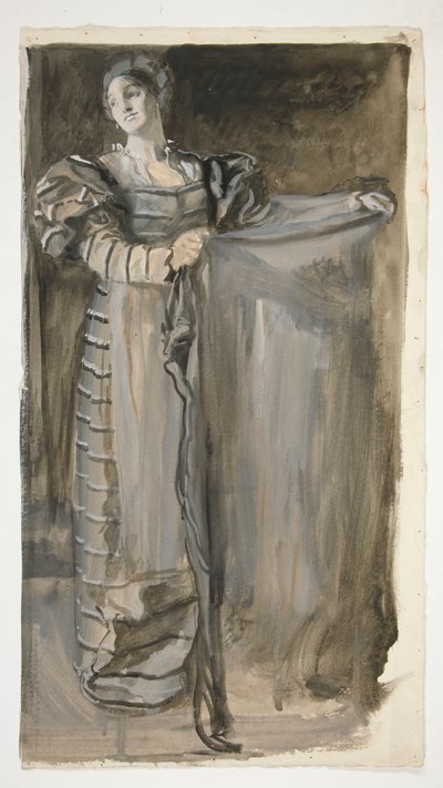 Předběžná studie pro Othella (?) od Edwin Austin Abbey