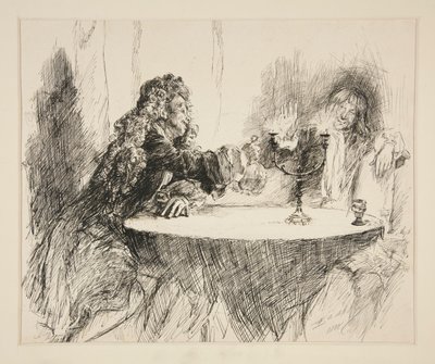 Skica pro Vznešeného patrona od Edwin Austin Abbey