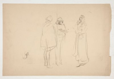 Náčrt tří mužů, od Kupce benátského od Edwin Austin Abbey