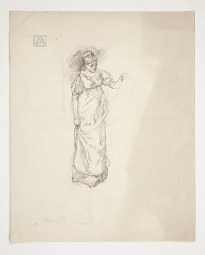 Náčrt ženy - neidentifikovaný obrázek od Edwin Austin Abbey