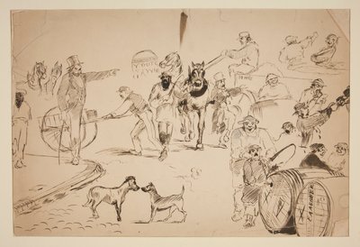 Pouliční scéna od Edwin Austin Abbey