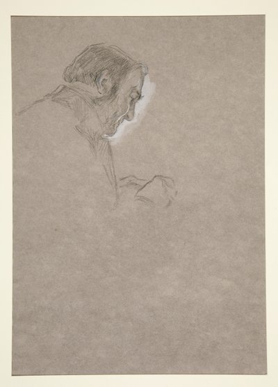Studie. Arcibiskup Temple korunující král od Edwin Austin Abbey