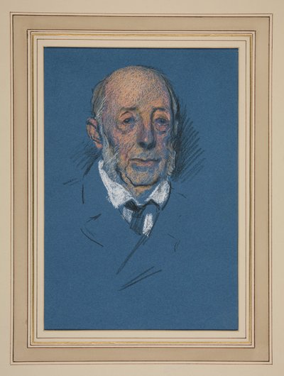 Studie. Starší muž na korunovaci od Edwin Austin Abbey