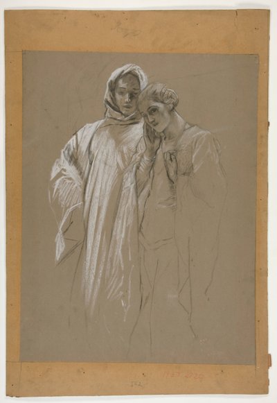 Studie. Muž a žena od Edwin Austin Abbey