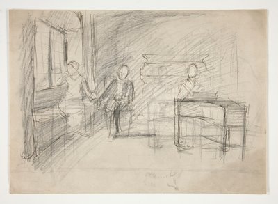 Studie na starou píseň(?) (akvarel) od Edwin Austin Abbey