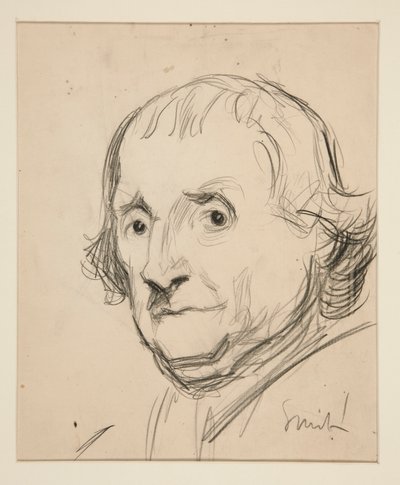Study for Smith?: skica pro nástěnnou malbu pro budovu státního kapitolu v Harrisburgu, Pennsylvania, 1902-1911 (dokončil John Singer Sargent) od Edwin Austin Abbey