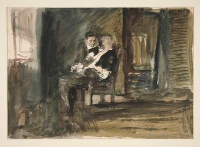 Studie pro The Scarlet Letter (olejomalba) od Edwin Austin Abbey