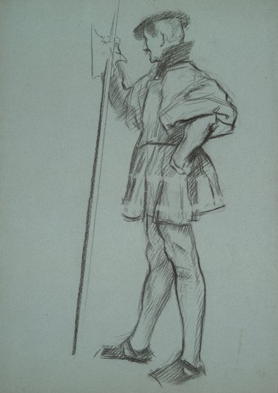 Studie pro proces s královnou Kateřinou od Edwin Austin Abbey