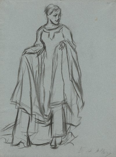 Study for draped female, figure study for The Quest of the Holy Grail (series of 15 paintings for the Boston Public Library, completed in 1901)   1334657   cs       czech Successfully Translated  Original: De Zeeslag voor Katwijk (linkerblad), 1653 Transla od Edwin Austin Abbey