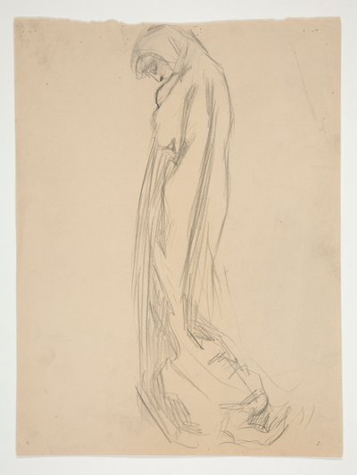 Studie pro postavu 22:00 in od Edwin Austin Abbey