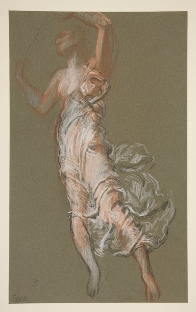 Studie na postavu 15:00 in od Edwin Austin Abbey