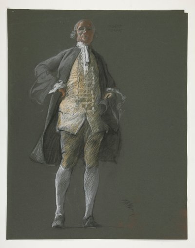 Studie pro postavu představitele Roberta Morrise v od Edwin Austin Abbey