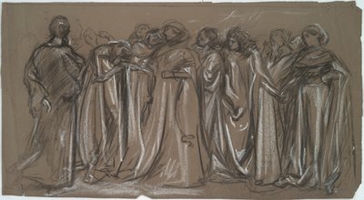 Studium pro zajaté ctnosti, studium postavy pro od Edwin Austin Abbey
