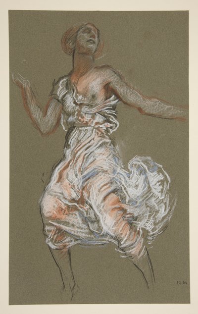 Studie pro postavu 12 hodin v od Edwin Austin Abbey