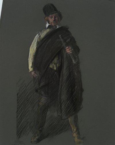 Studie k postavě kapitána Petera Minuita, v od Edwin Austin Abbey