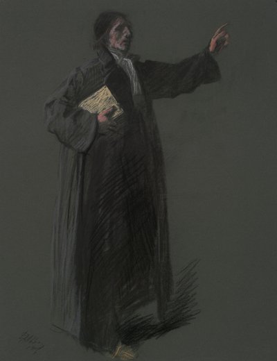 Studie k postavě Johanna Kelpia, in od Edwin Austin Abbey