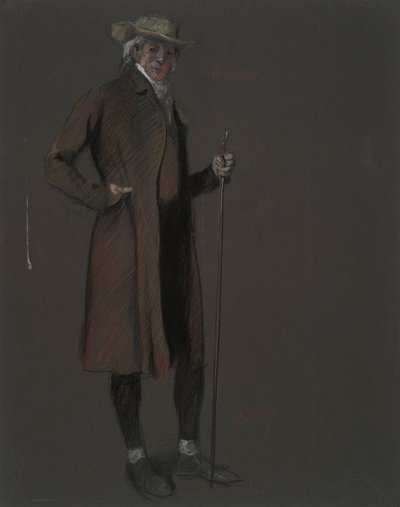 Studie k postavě Johna Bartrama, in od Edwin Austin Abbey