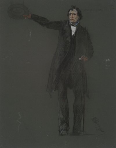 Studie k postavě Thaddeuse Stevense, v od Edwin Austin Abbey
