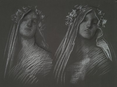 Studie pro hlavu Blanchefleur pro od Edwin Austin Abbey